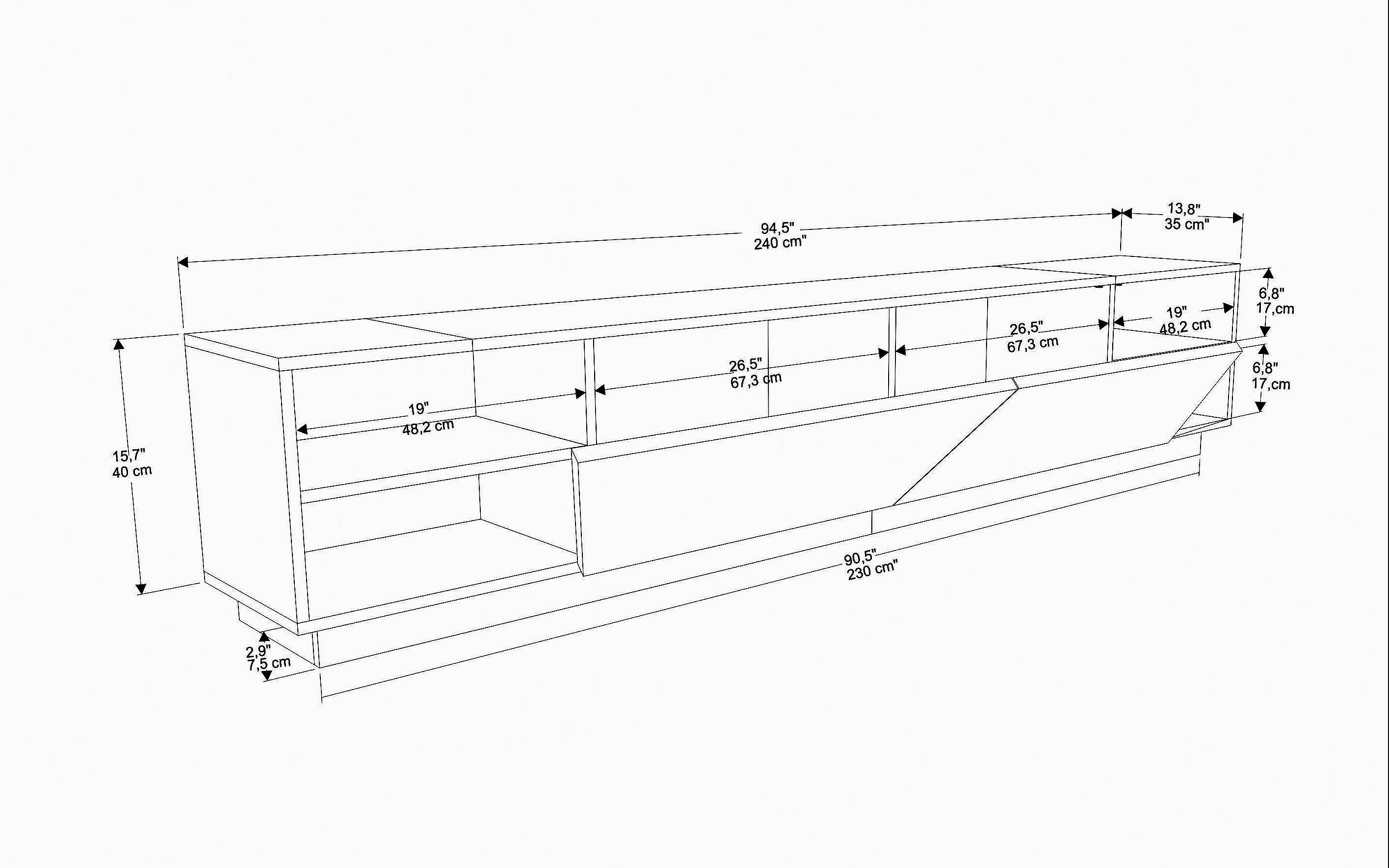 Modul TV Rodos, alb  2